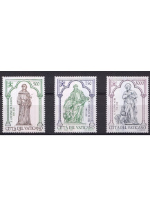 1995 Vaticano 8° Centenario Nascita S Antonio da Padova 3 Valori Sassone 1026-8